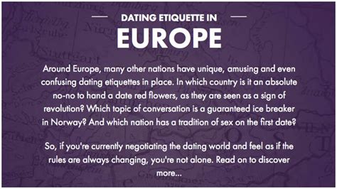 dating etiquette in europe